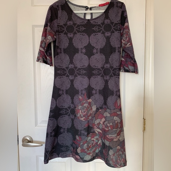 Purple and grey dasha SMASH midi dress size L - Picture 5 of 8